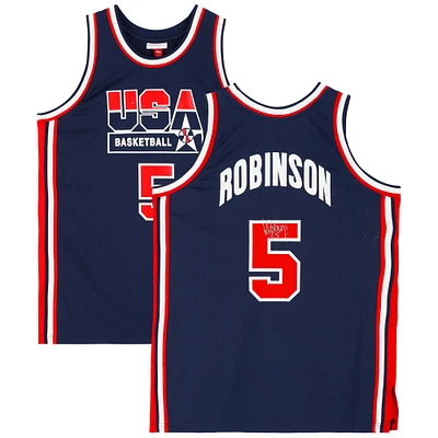 David Robinson USA Basketball Autographed Navy Mitchell & Ness 1992 USA Authentic Jersey