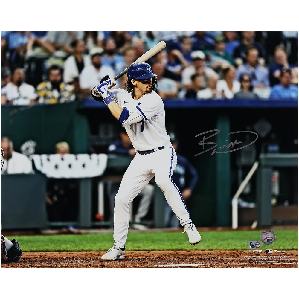 Bobby Witt Jr. Kansas City Royals Autographed 16" x 20" White Jersey Batting Stance Photograph