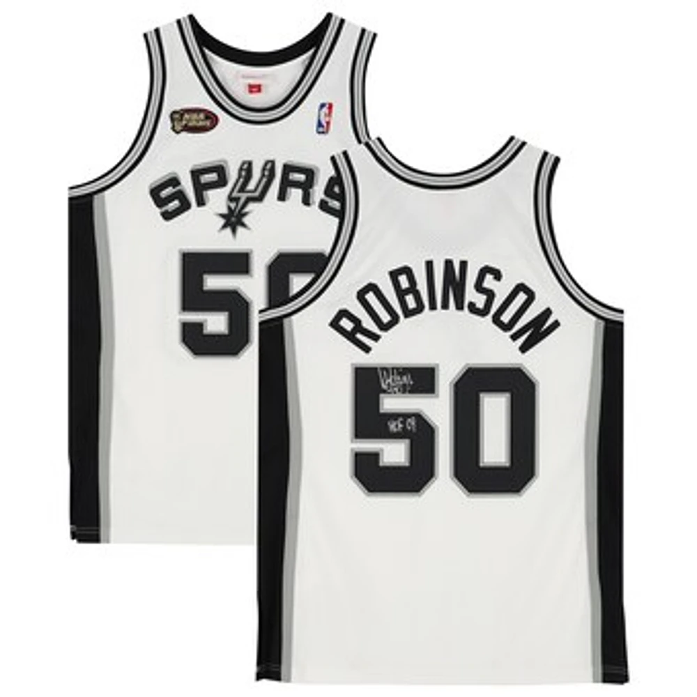 David Robinson San Antonio Spurs Autographed White Mitchell & Ness 1988-89 Authentic Jersey