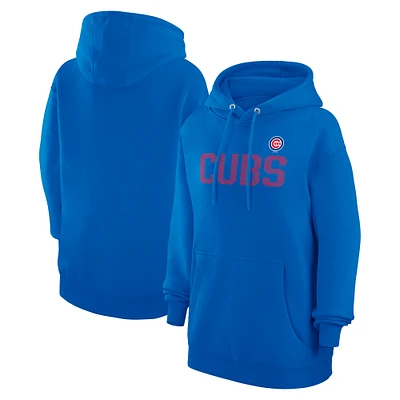 Women's G-III 4Her by Carl Banks  Royal Chicago Cubs Dot Print Pullover Hoodie