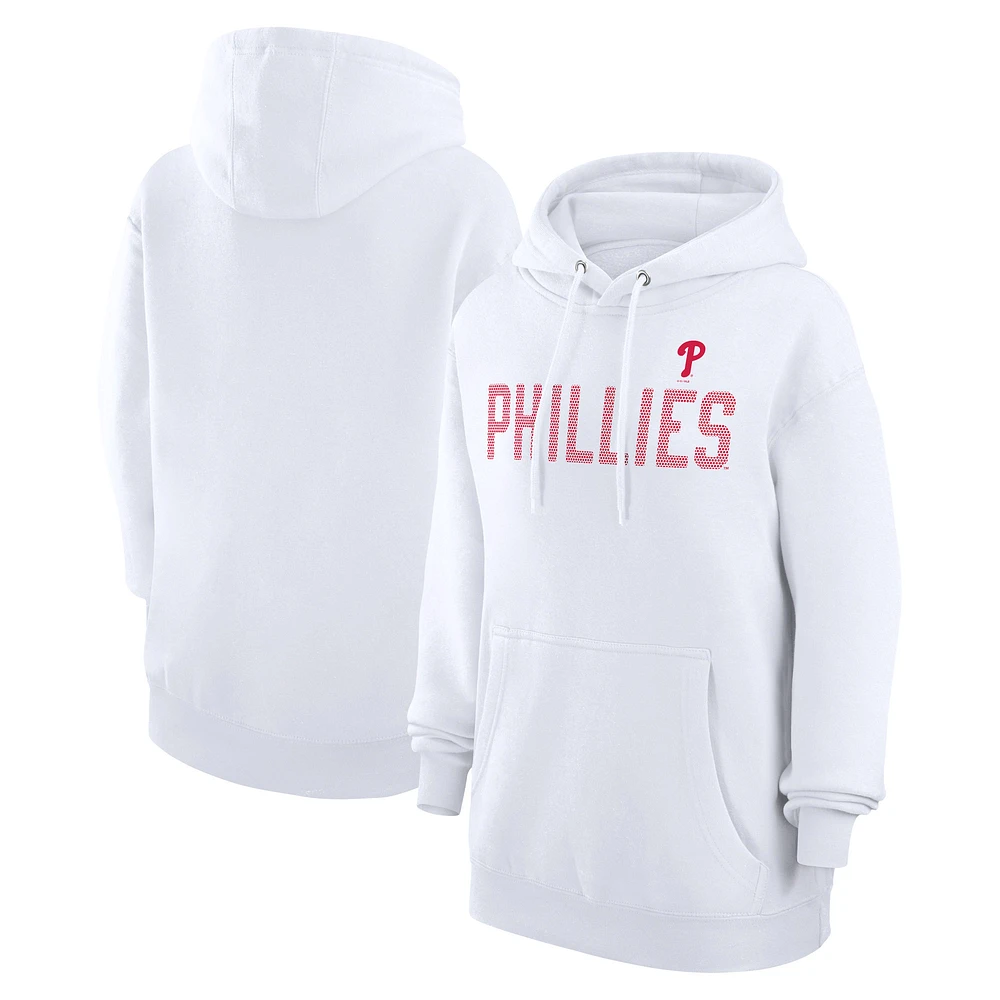 Women's G-III 4Her by Carl Banks White Philadelphia Phillies Dot Print Pullover Hoodie