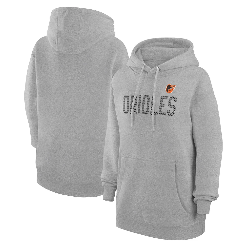 Women's G-III 4Her by Carl Banks Gray Baltimore Orioles Dot Print Pullover Hoodie