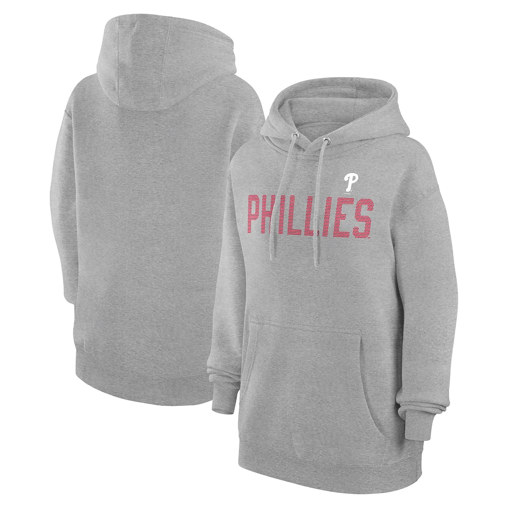 Women's G-III 4Her by Carl Banks Gray Philadelphia Phillies Dot Print Pullover Hoodie