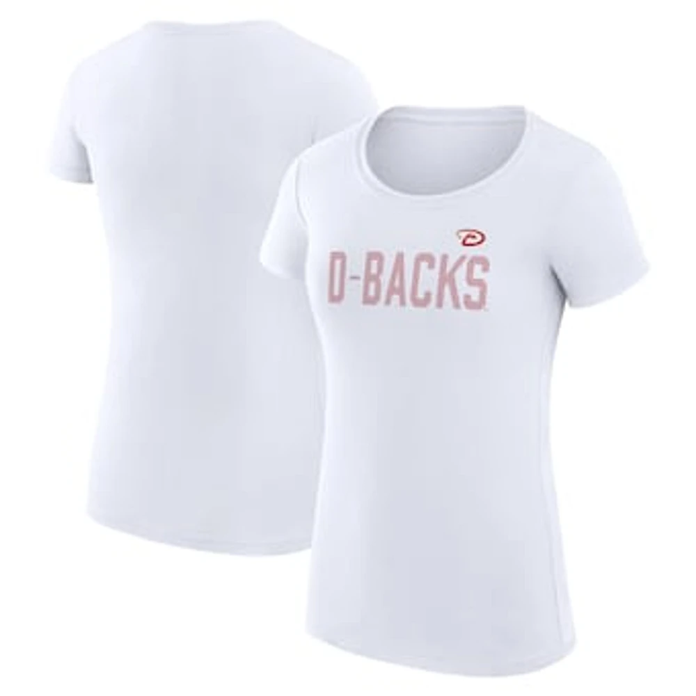 Women's G-III 4Her by Carl Banks White Arizona Diamondbacks Super-Slim Fit Lightweight Dot Print T-Shirt