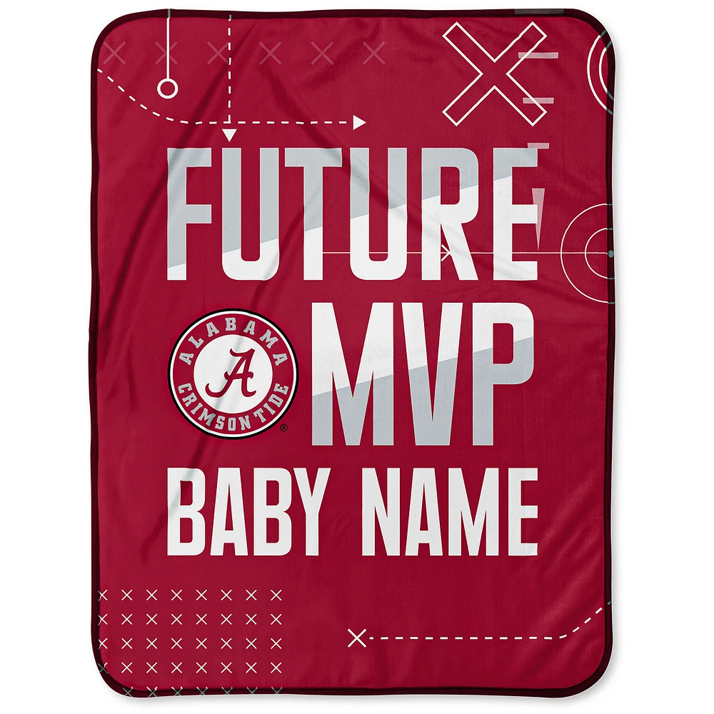 Chad & Jake Alabama Crimson Tide 30" x 40" Personalized Baby Blanket