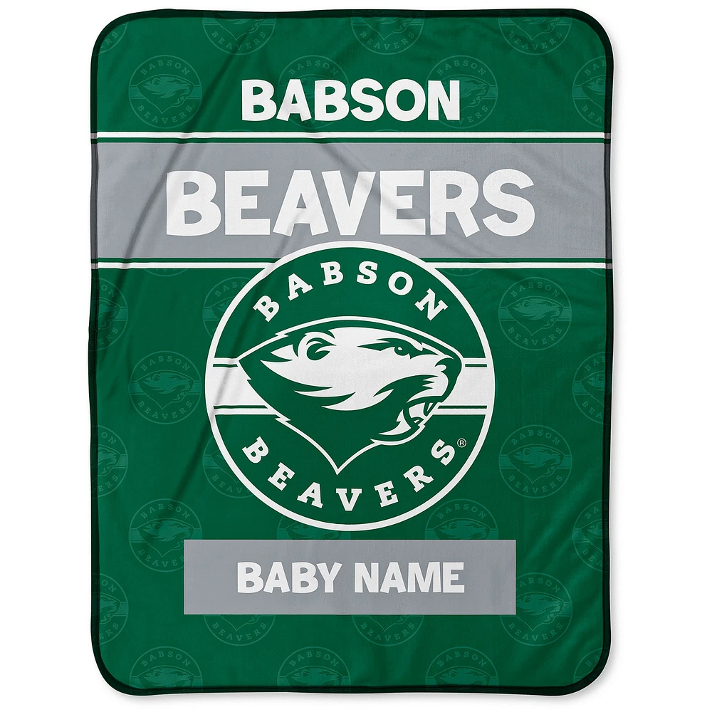Chad & Jake Babson Beavers 30" x 40" Personalized Baby Blanket