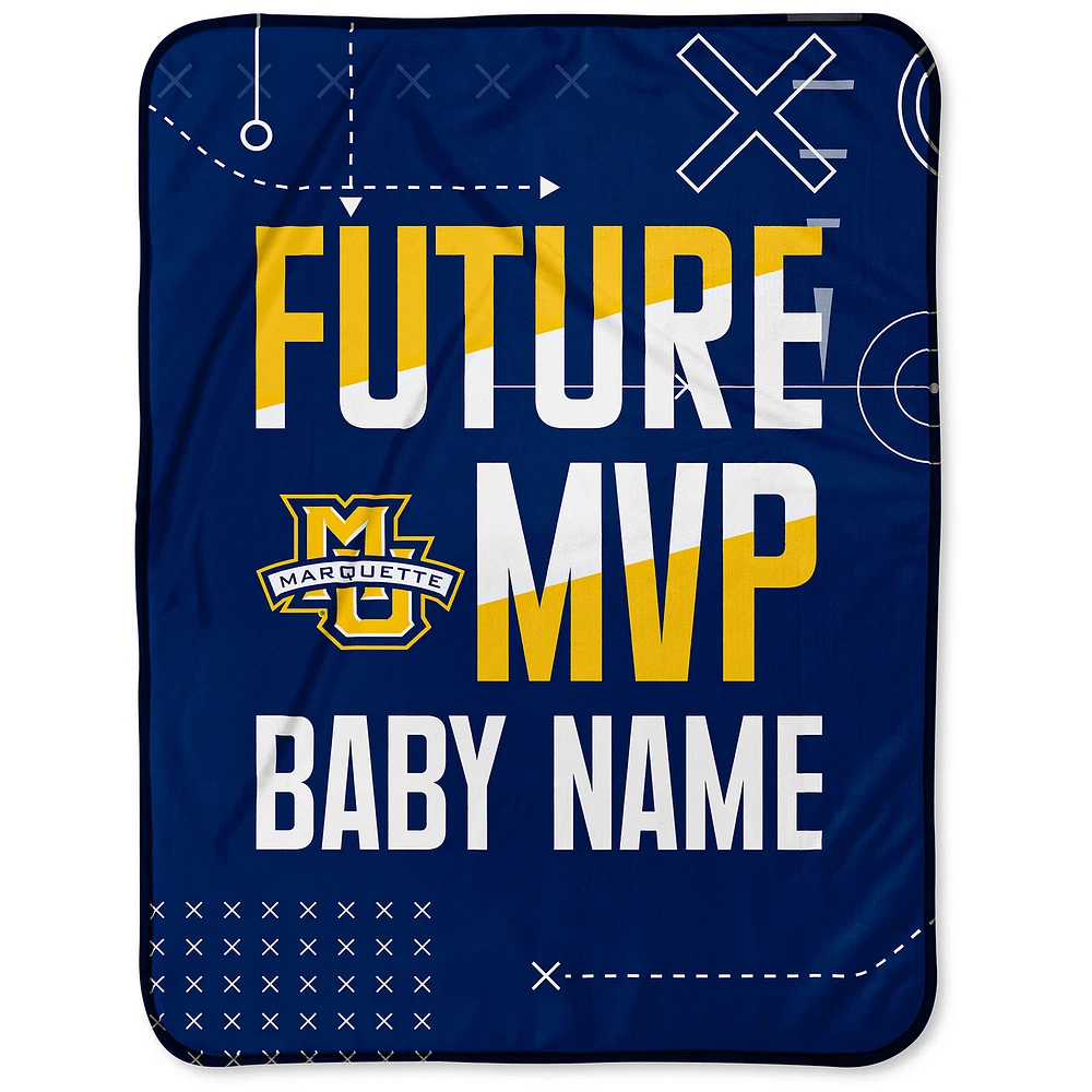 Chad & Jake Marquette Golden Eagles 30" x 40" Personalized Baby Blanket