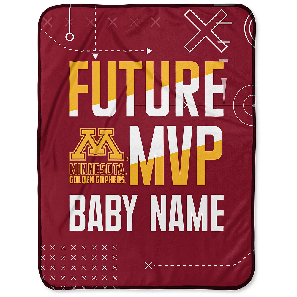Chad & Jake Minnesota Golden Gophers 30" x 40" Personalized Baby Blanket