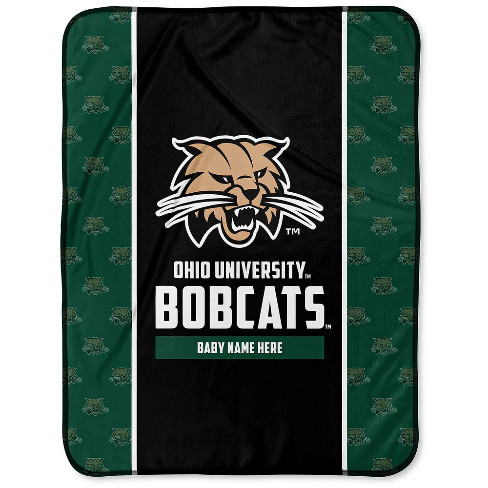 Chad & Jake Ohio Bobcats 30" x 40" Personalized Baby Blanket