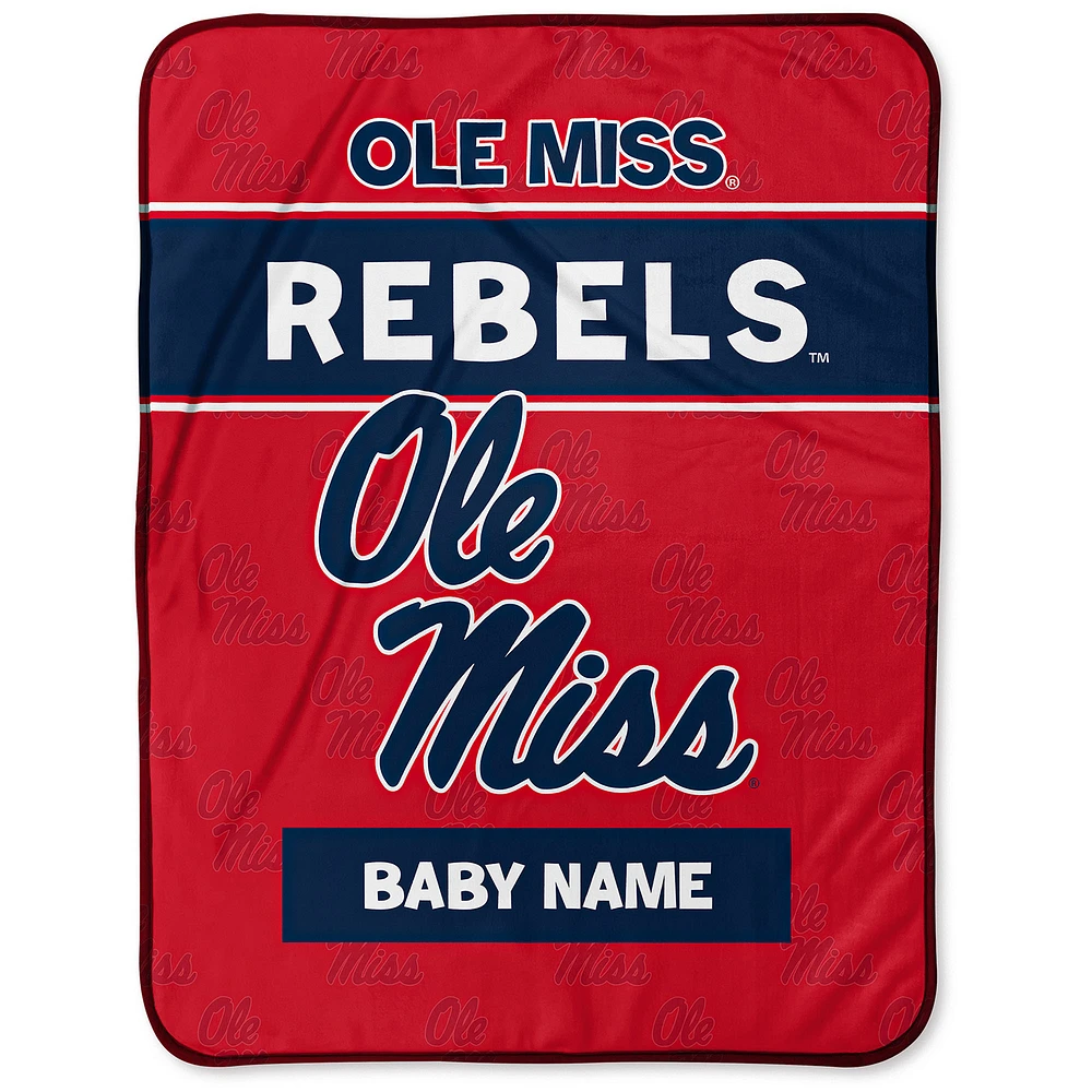 Chad & Jake Ole Miss Rebels 30" x 40" Personalized Baby Blanket