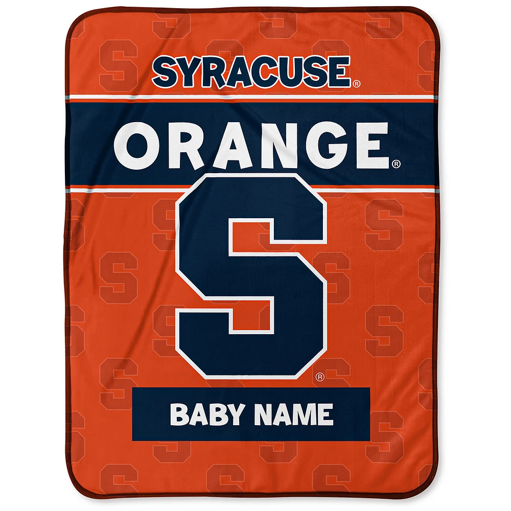 Chad & Jake Syracuse Orange 30" x 40" Personalized Baby Blanket