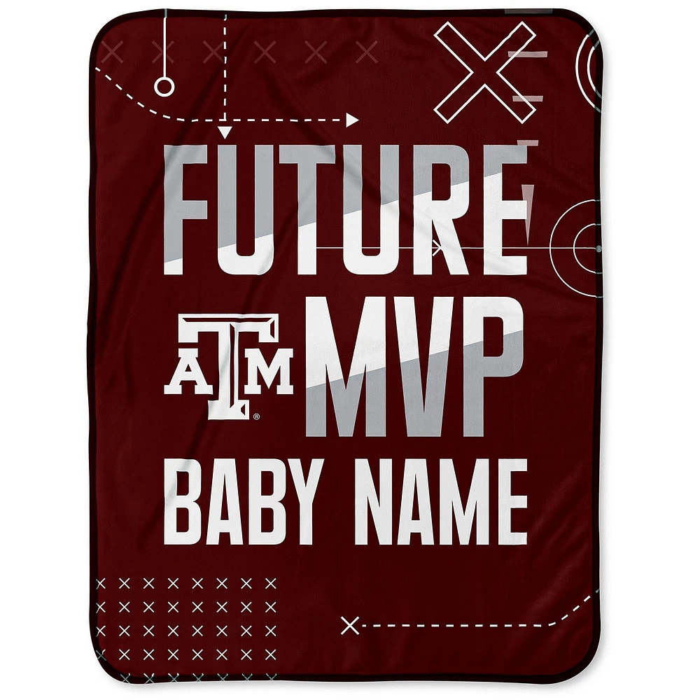 Chad & Jake Texas A&M Aggies 30" x 40" Personalized Baby Blanket