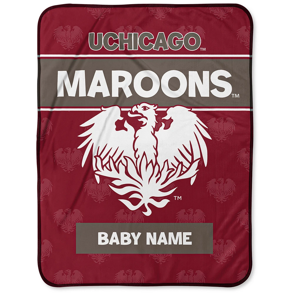 Chad & Jake UChicago Maroons 30" x 40" Personalized Baby Blanket