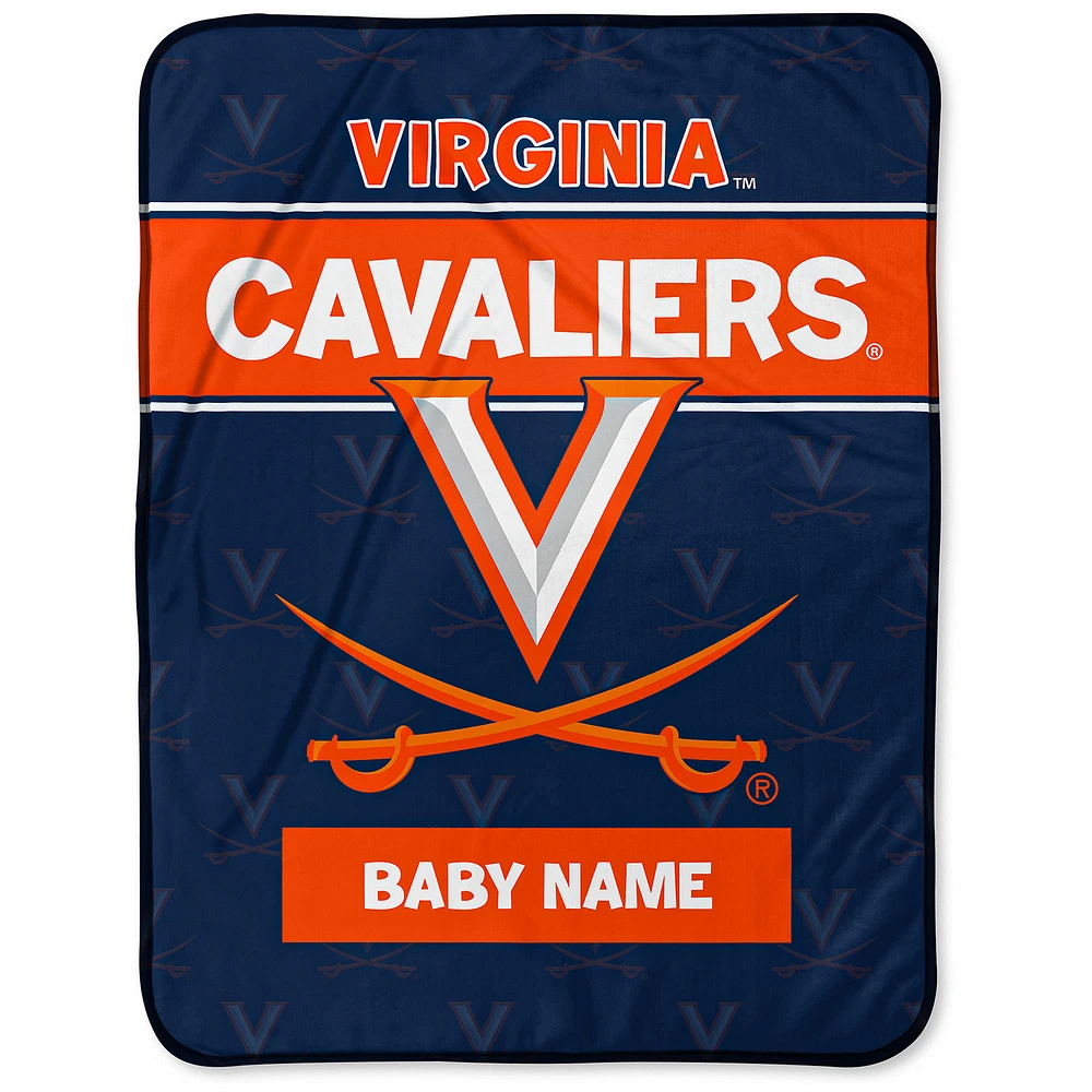Chad & Jake Virginia Cavaliers 30" x 40" Personalized Baby Blanket