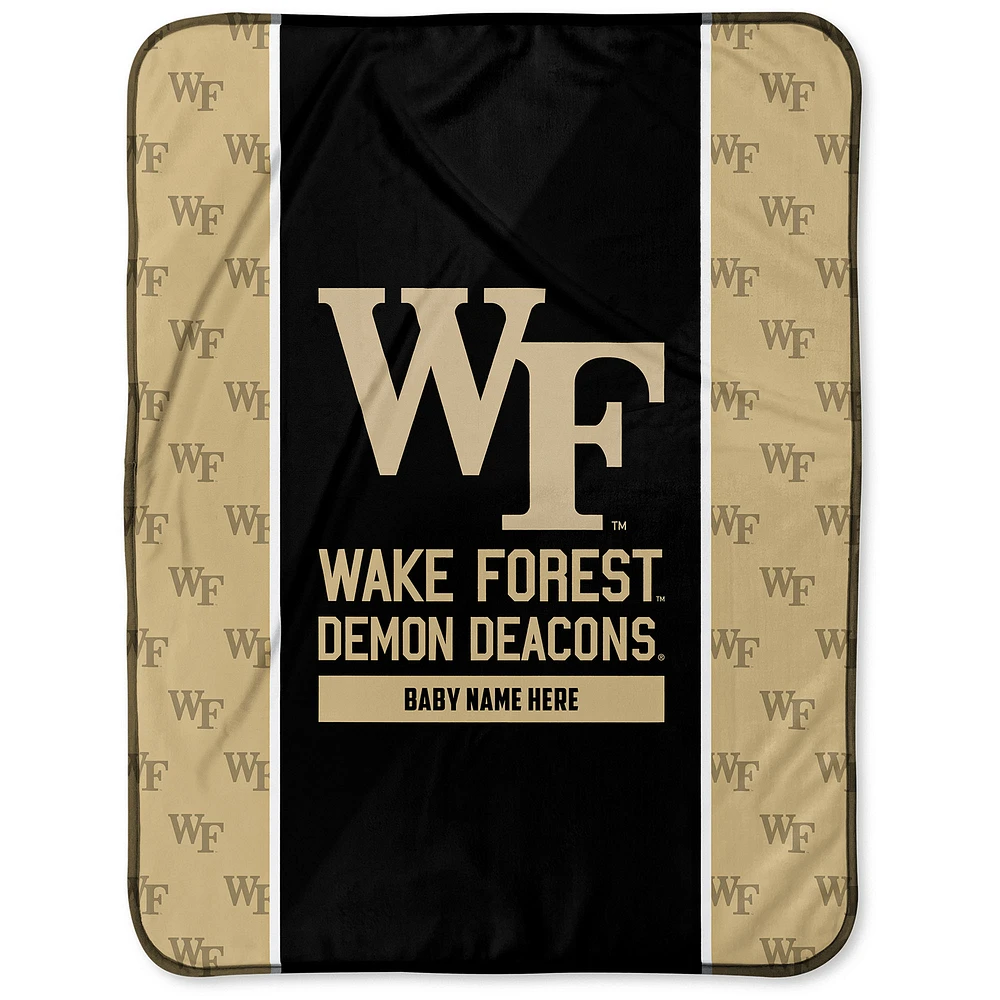 Chad & Jake Wake Forest Demon Deacons 30" x 40" Personalized Baby Blanket