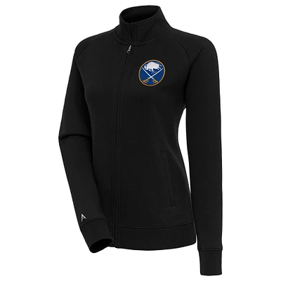 Women's Antigua Black Buffalo Sabres Victory Full-Zip Jacket