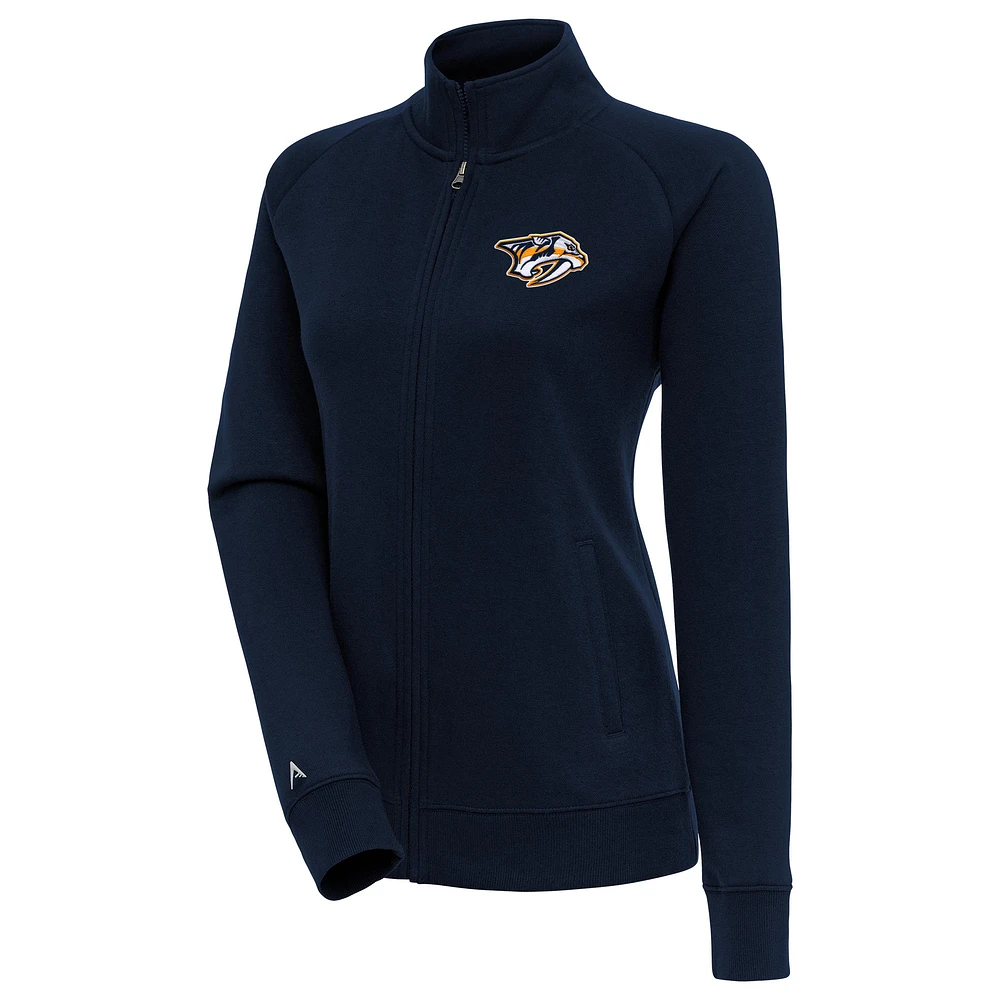Women's Antigua Navy Nashville Predators Victory Full-Zip Jacket