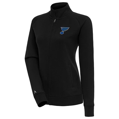 Women's Antigua Black St. Louis Blues Victory Full-Zip Jacket