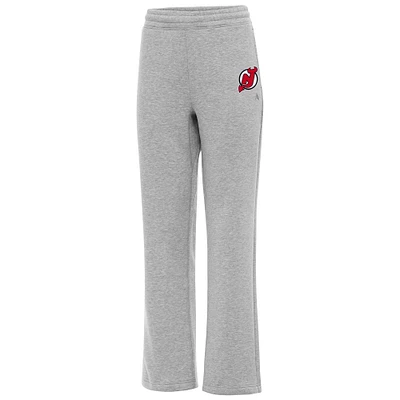 Women's Antigua Heather Gray New Jersey Devils Victory Sweatpants
