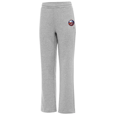 Women's Antigua Heather Gray New York Islanders Victory Sweatpants