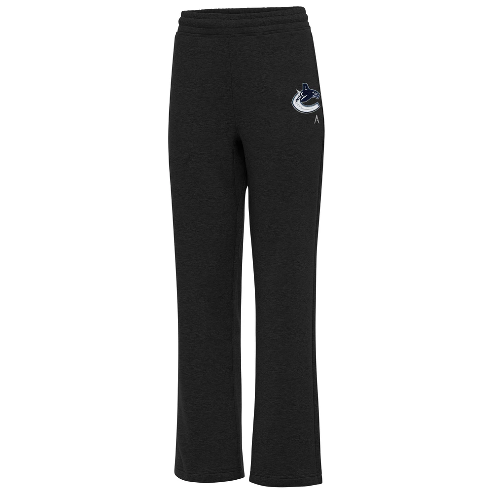 Women's Antigua Black Vancouver Canucks Victory Sweatpants