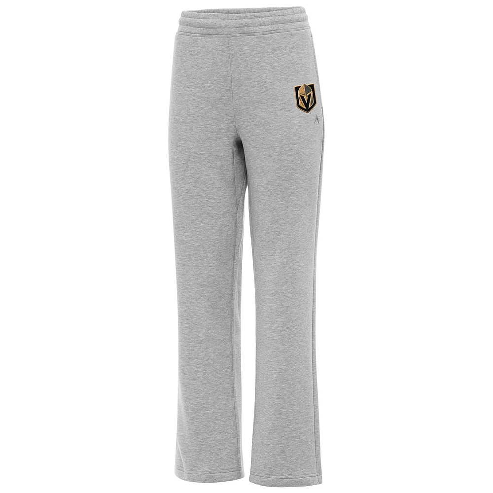 Women's Antigua Heather Gray Vegas Golden Knights Victory Sweatpants