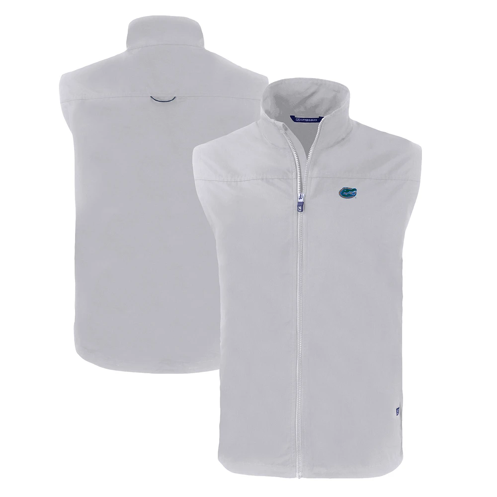 Men's Cutter & Buck Gray Florida Gators Big & Tall Charter Eco Full-Zip Vest