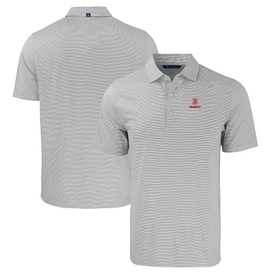 Men's Cutter & Buck Gray/White Bradley Braves Big Tall Forge Eco Double Stripe Stretch Recycled Polo