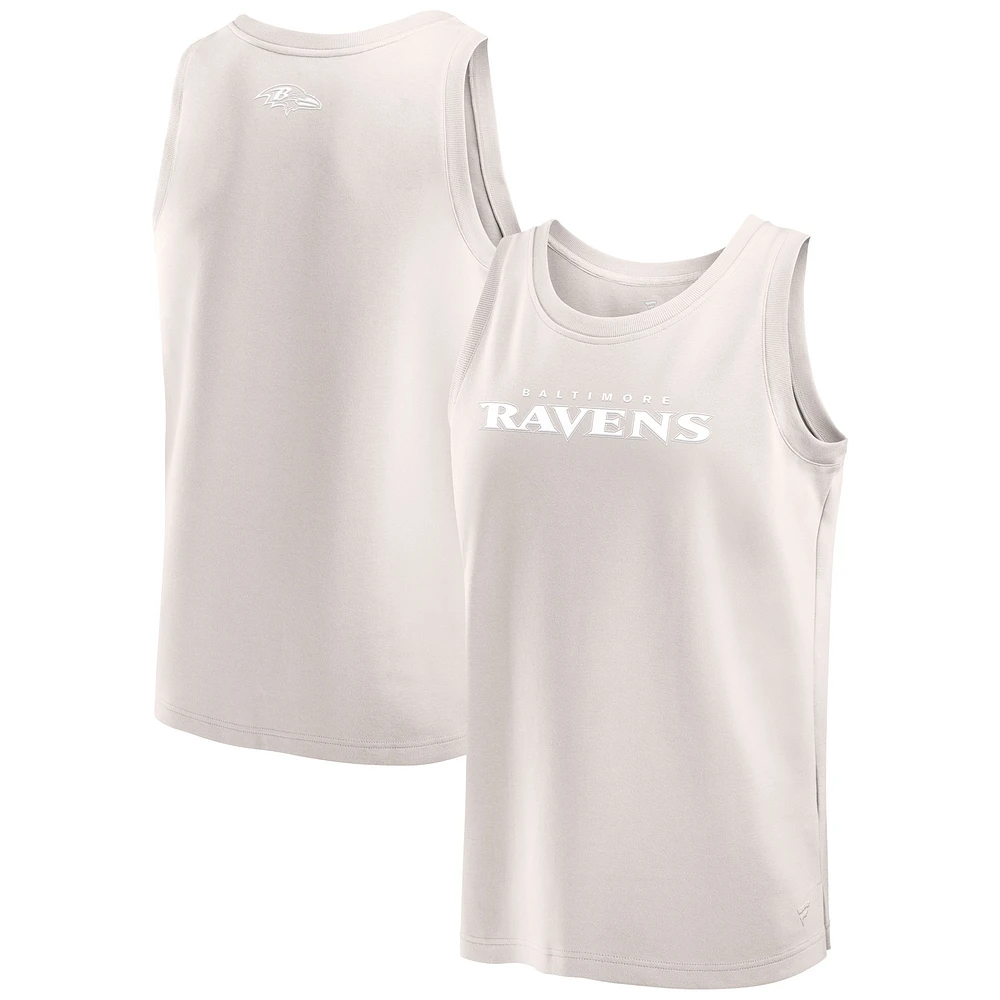 Men's Fanatics Cream Baltimore Ravens Elements Tank Top