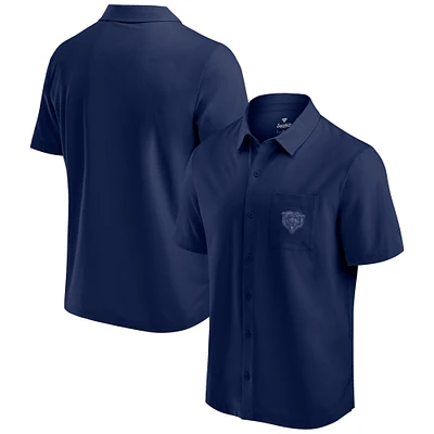 Men's Fanatics Navy Chicago Bears Front Office Button-Up Shirt
