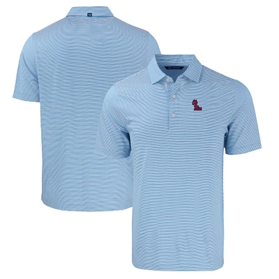 Men's Cutter & Buck Powder Blue Ole Miss Rebels Big Tall Forge Eco Double Stripe Stretch Recycled Polo