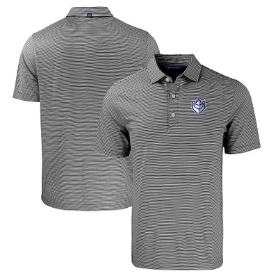 Men's Cutter & Buck Black/White Saint Louis Billikens Big Tall Forge Eco Double Stripe Stretch Recycled Polo