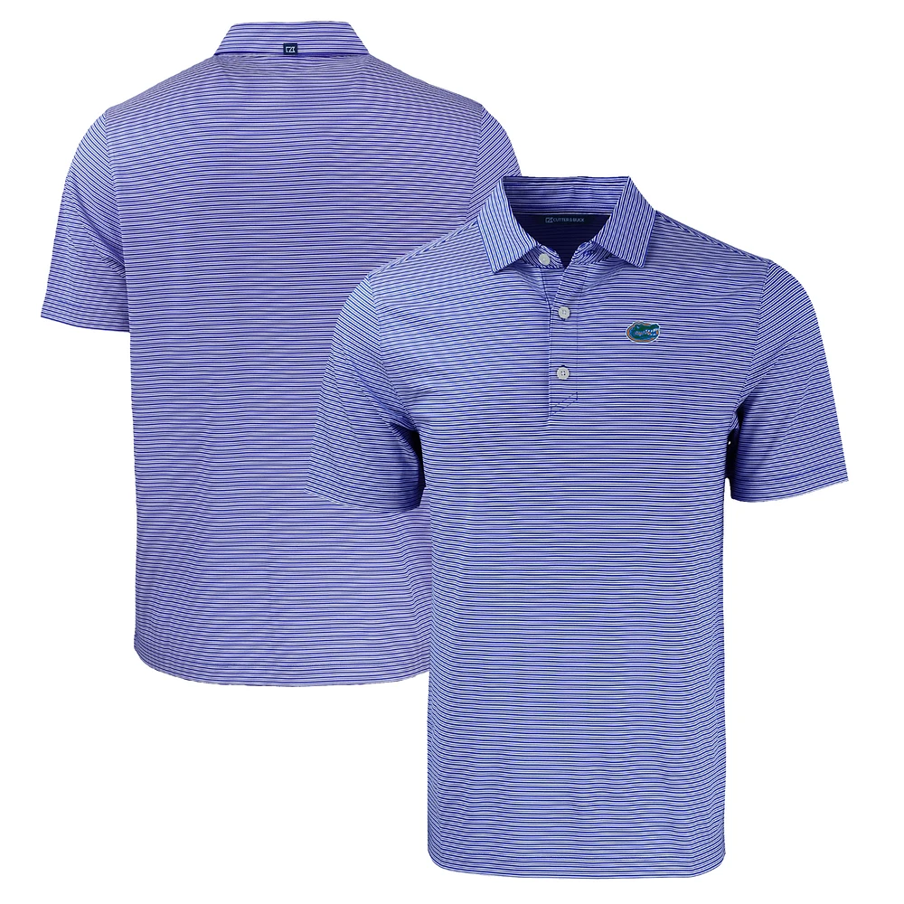 Men's Cutter & Buck Royal Florida Gators Big & Tall Forge Eco Double Stripe Stretch Recycled Polo