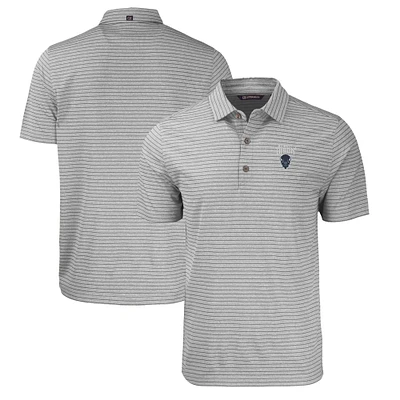 Men's Cutter & Buck Heather Gray Howard Bison Big Tall Forge Eco Stripe Stretch Recycled Polo