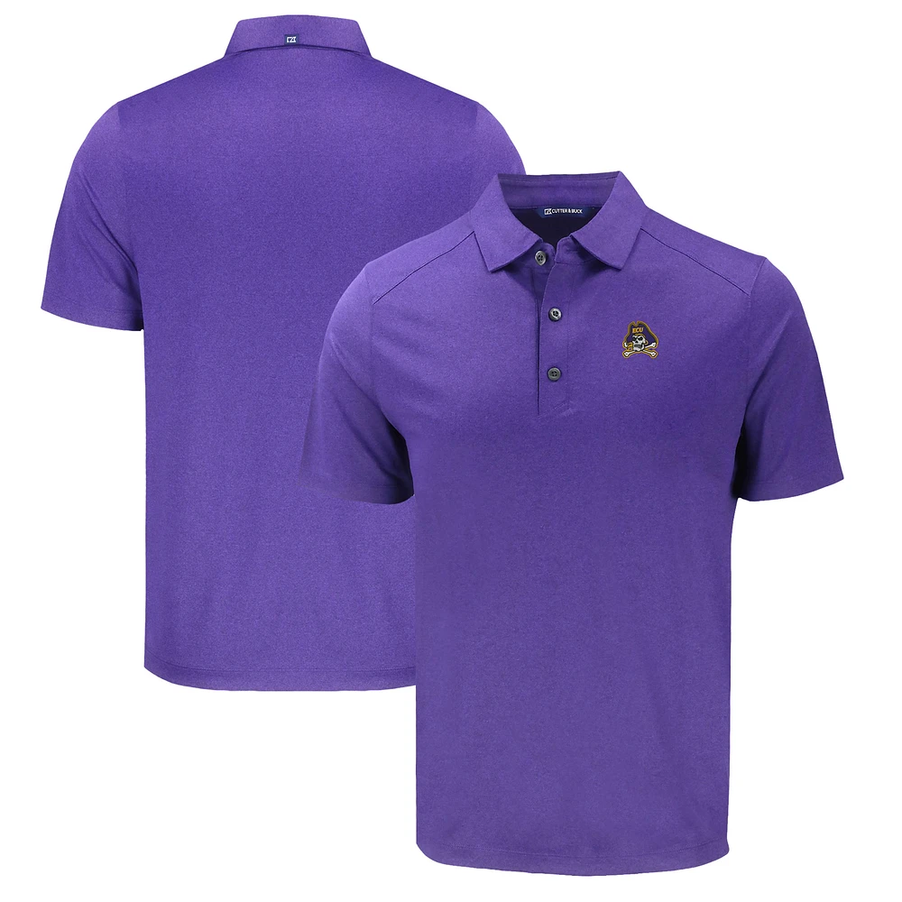 Men's Cutter & Buck Heather Purple ECU Pirates Big Tall Forge Eco Stretch Recycled Polo