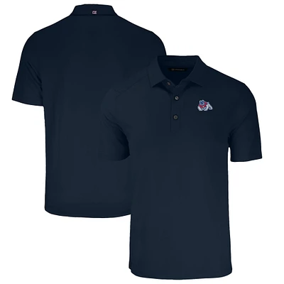 Men's Cutter & Buck Navy Fresno State Bulldogs Big & Tall Forge Eco Stretch Recycled Polo