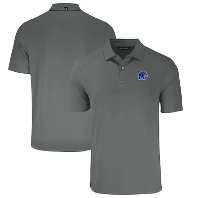 Men's Cutter & Buck Gray Memphis Tigers Big Tall Forge Eco Stretch Recycled Polo