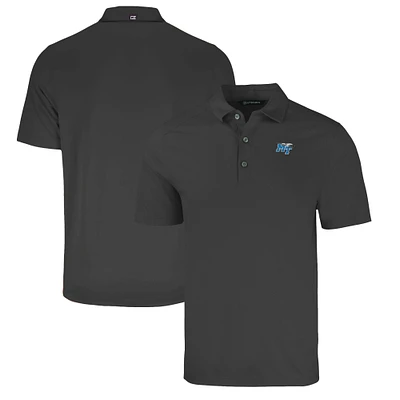 Men's Cutter & Buck Heather Black MTSU Blue Raiders Big Tall Forge Eco Stretch Recycled Polo