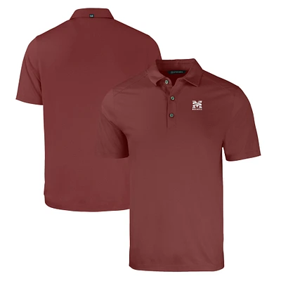 Men's Cutter & Buck Heather Maroon Morehouse Tigers Big Tall Forge Eco Stretch Recycled Polo