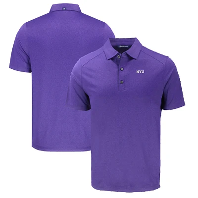 Men's Cutter & Buck Heather Purple NYU Violets Big Tall Forge Eco Stretch Recycled Polo