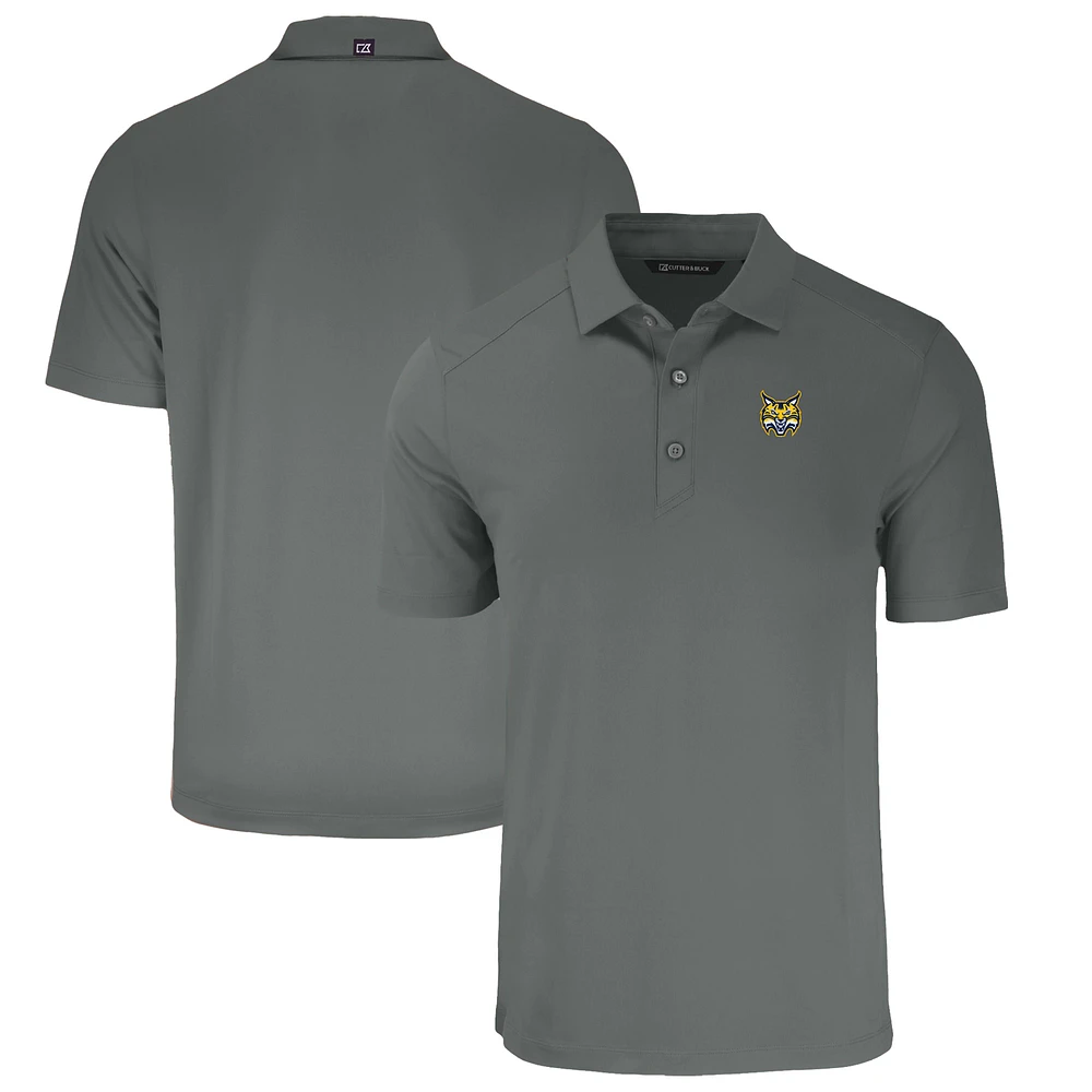 Men's Cutter & Buck Gray Quinnipiac Bobcats Big Tall Forge Eco Stretch Recycled Polo