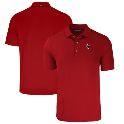 Men's Cutter & Buck Red St. John's Storm Big Tall Forge Eco Stretch Recycled Polo