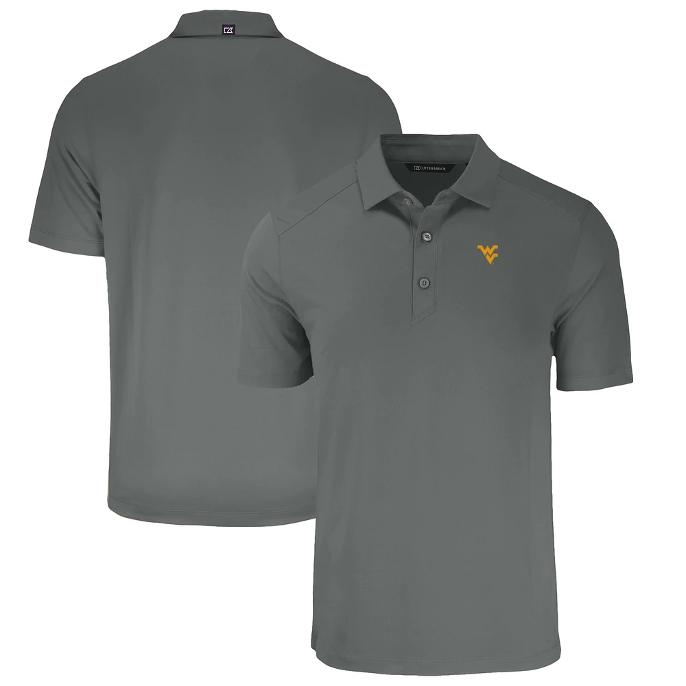 Men's Cutter & Buck Gray West Virginia Mountaineers Big Tall Forge Eco Stretch Recycled Polo