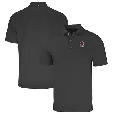 Men's Cutter & Buck Heather Black Georgia Bulldogs Big & Tall Forge Eco Stretch Recycled Polo