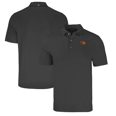 Men's Cutter & Buck Heather Black Oregon State Beavers Big Tall Forge Eco Stretch Recycled Polo
