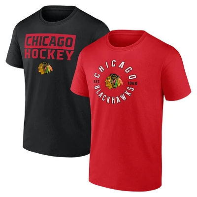 Men's Fanatics Chicago Blackhawks Serve T-Shirt Combo Pack