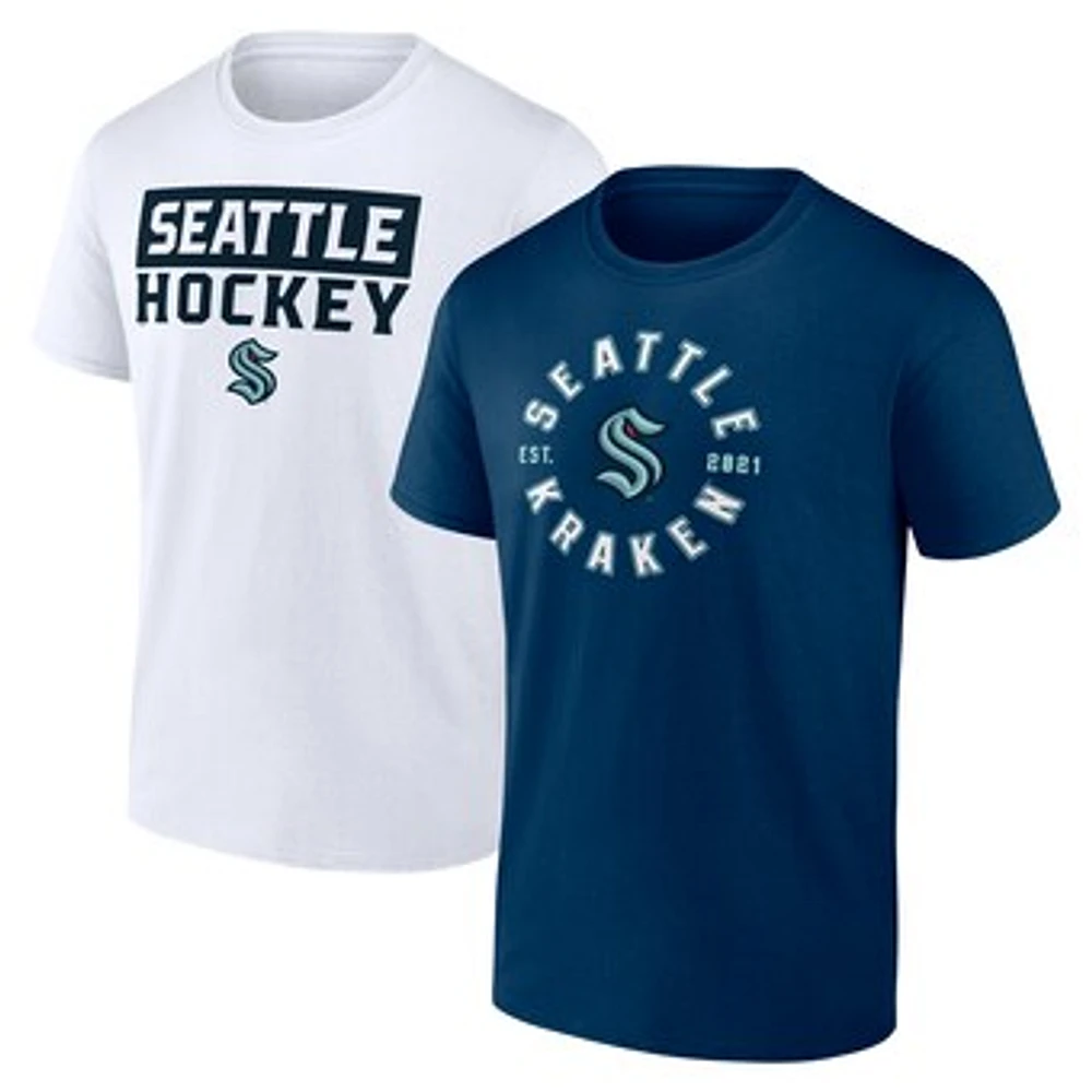 Men's Fanatics Seattle Kraken Serve T-Shirt Combo Pack