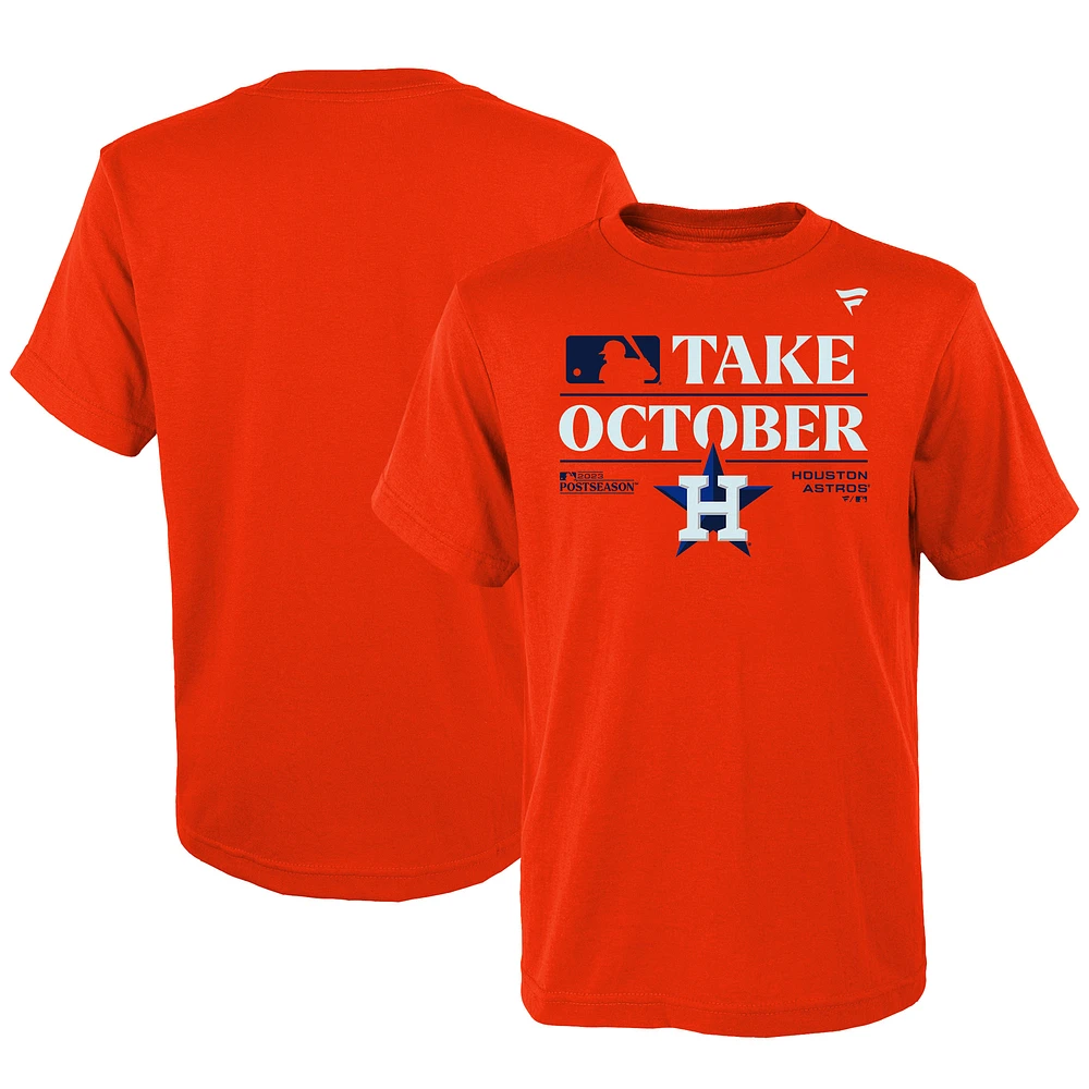 Youth Fanatics Orange Houston Astros 2023 Postseason Locker Room T-Shirt
