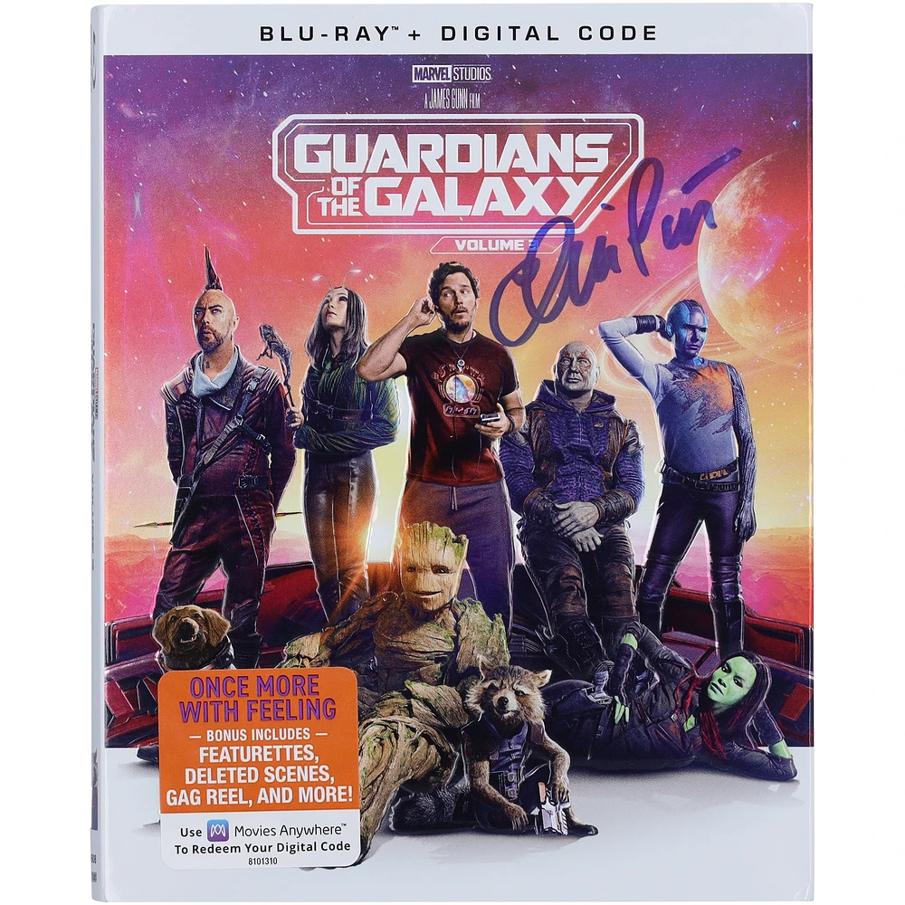 Chris Pratt Guardians of the Galaxy Volume 3 Autographed Blu-Ray