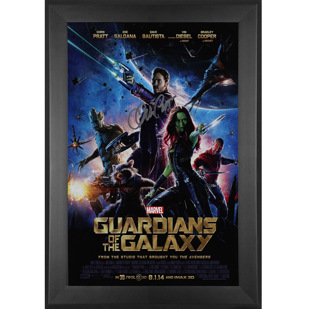 Chris Pratt Guardians of the Galaxy Autographed Framed 11" x 17" Movie Poster
